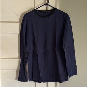 Blue Long Sleeve Crew Neck Tee